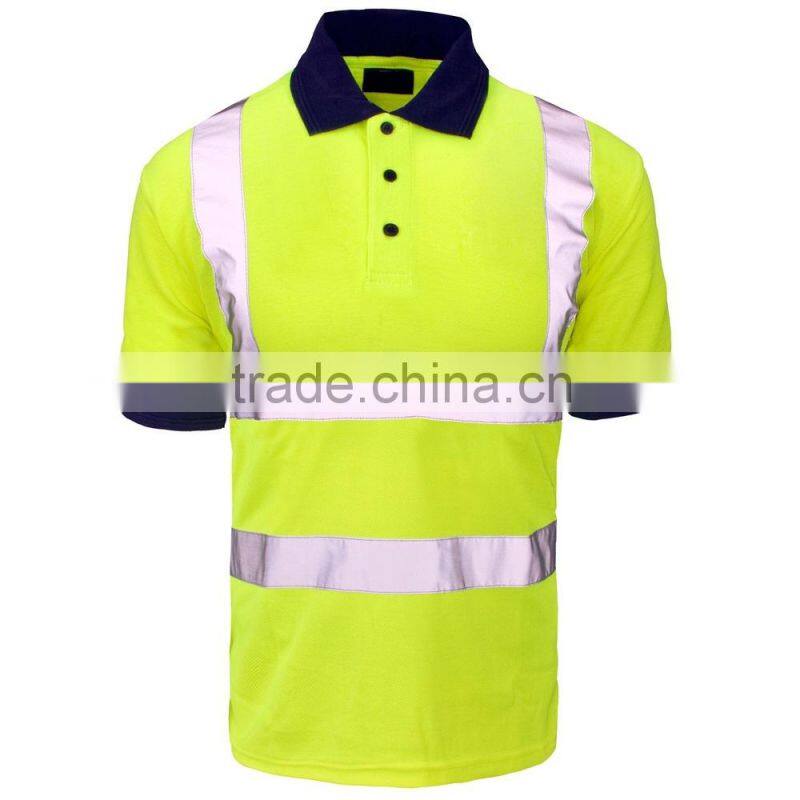 short sleeve high visibility safety polo shirt