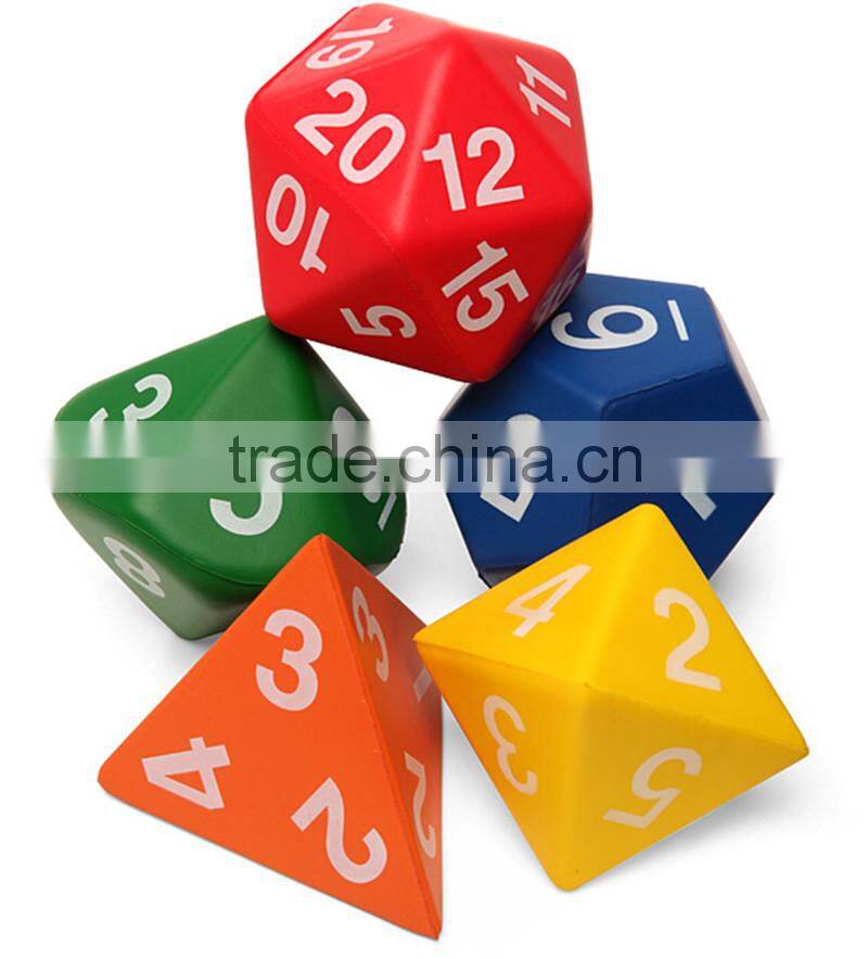 high quality colored polyhedral dice set