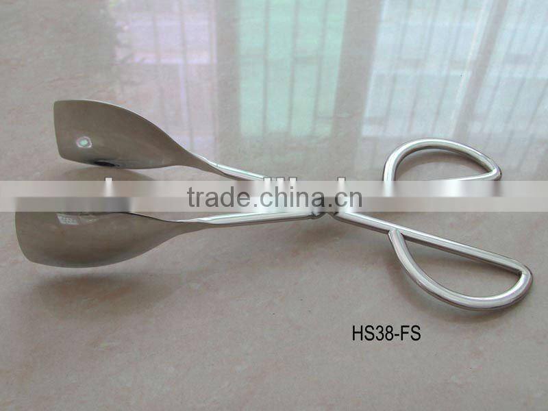 HS38 Scissors Shape Bread Tong, SS Food Tong and Serving Clamp