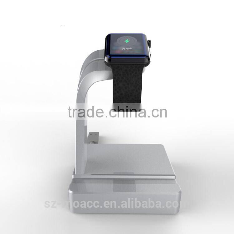 2015 New design high quality Aluminium Alloy Watch stand for apple watch,2 in 1 stand for Apple Watch 38/42mm