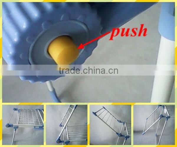 Plastics Baby Clothes Folding Metal Clothes Drying Rack