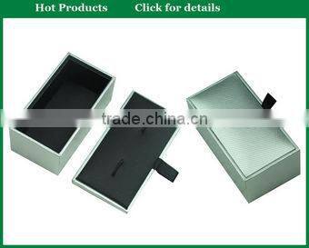 Fancy packaging cufflink box for gift with velvet lining