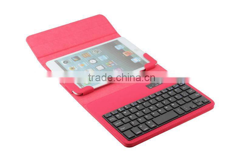 leather case cover with wireless bluetooth keyboard for tablet PC 7'' inch 8 inch