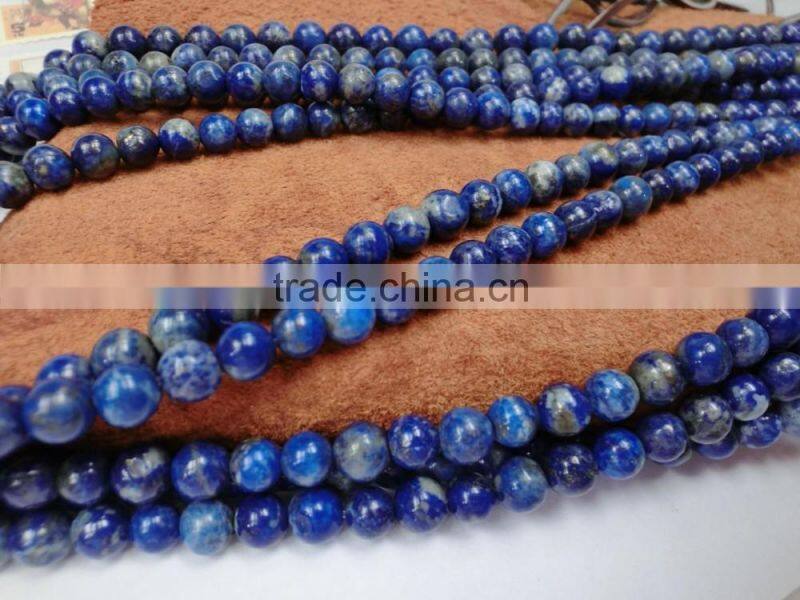 We have A,AA,AAA quality polished round lapis lazuli string wholesale natural gemstone loose beads