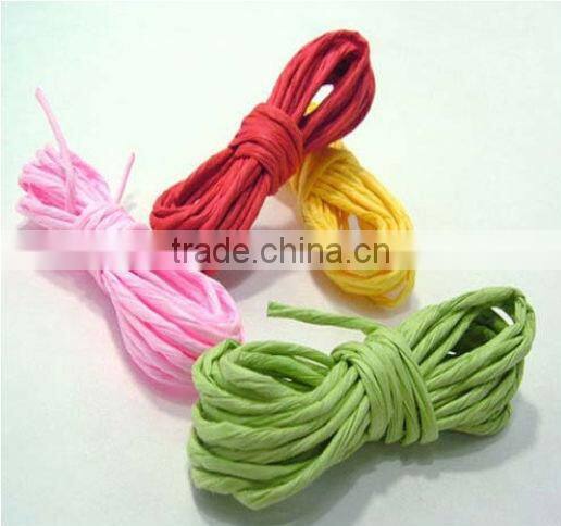china wholesale raffia ribbon cord for gift packaging