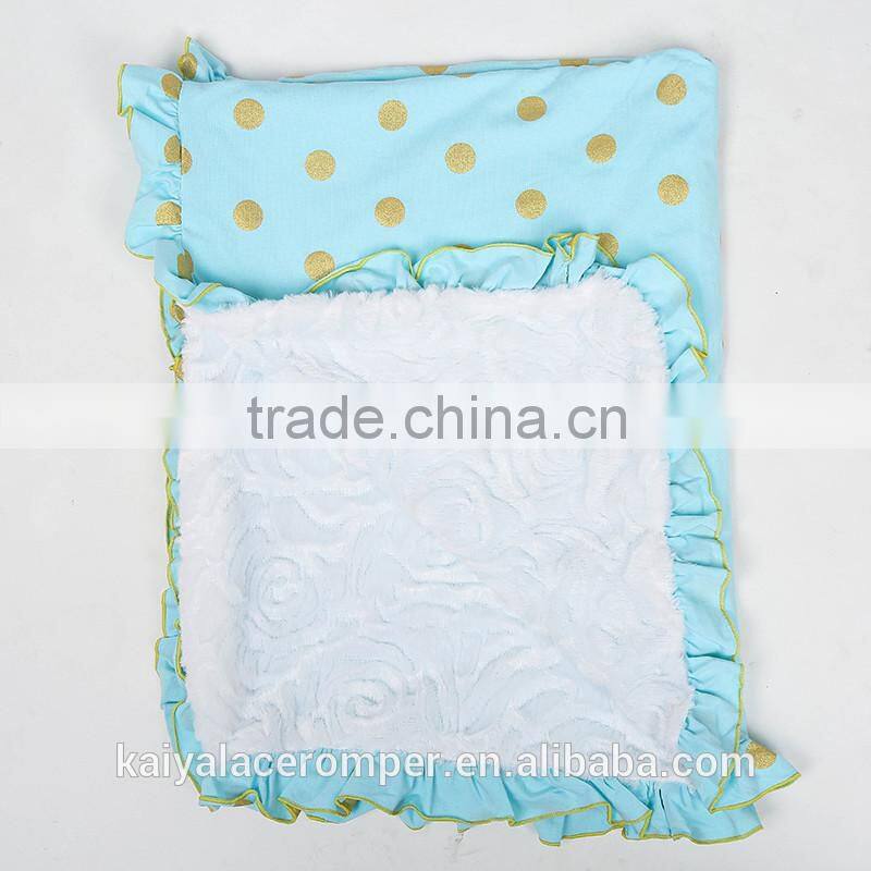 2016 Wholesales Polk A Dot blankets New Style Breathable Blankets Baby Blankets