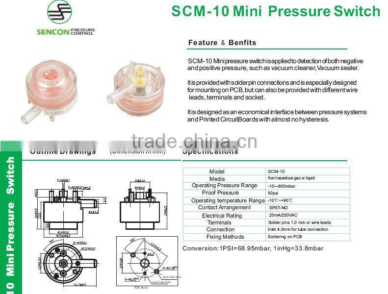 SCM-10 Mini pressure switch