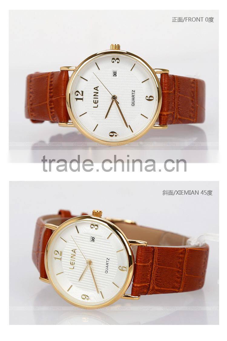 Newest Luxury Automatic Leather Strap Men Wrist Watch Gift