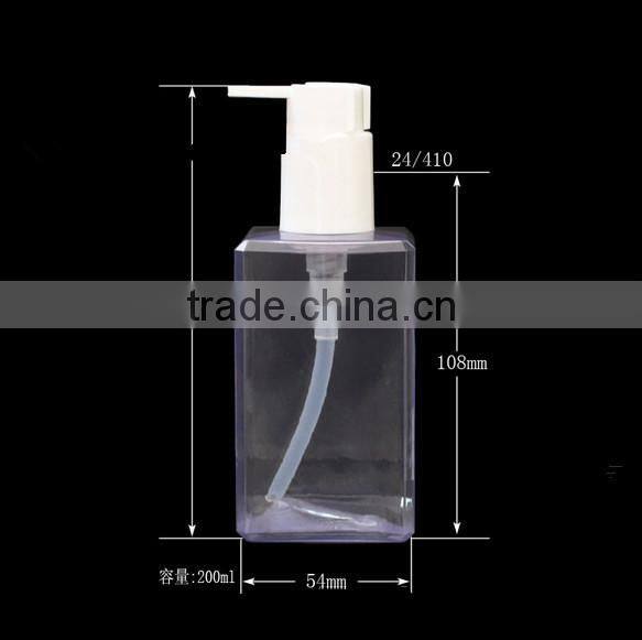 200ml PET square plastic bottle