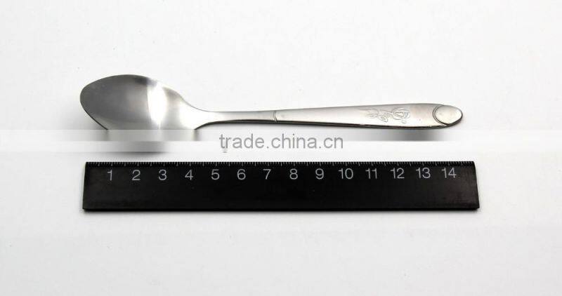 Cute & safe stainless steel kids spoon in chinese cutlery