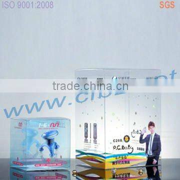 Square plastic flower packaging with printing