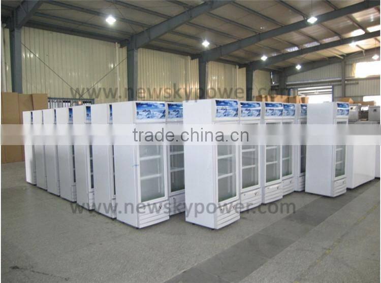 DC compressor solar panel 280W dual temperature control freezer refrigerador 200L-400L