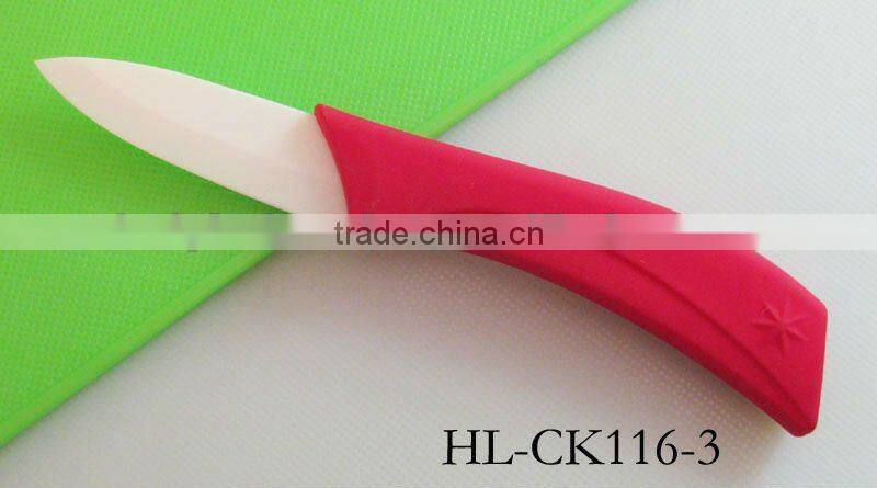 4pcs ceramic blade kitchen knife set with plastic sheath for all knives