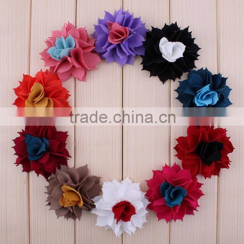New product hot sell burlap flower for hair shoes H-534