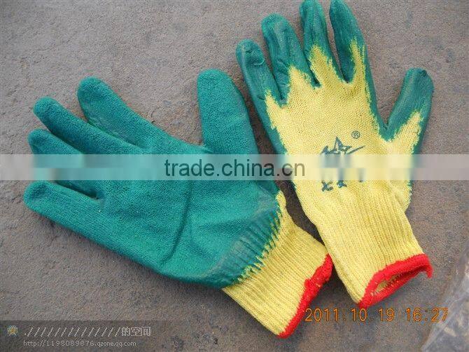 Coated latex non slip cotton gloves