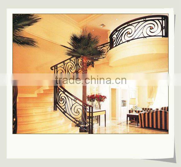 2014 Top-selling interior wrought iron stair handrail