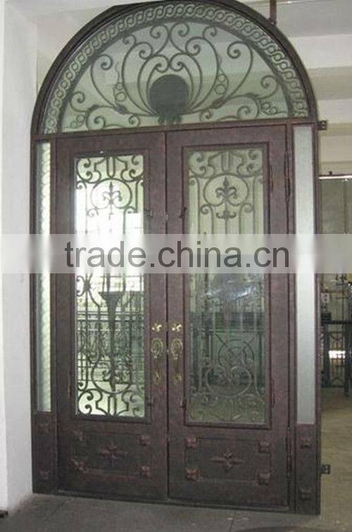 Top-selling artistic wrought iron double gate