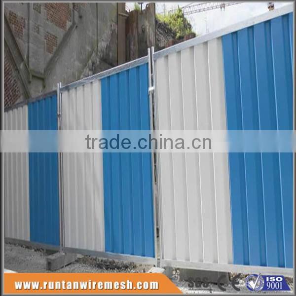 Construction Sites Colorbond Solid Steel Temporary security hoarding panels