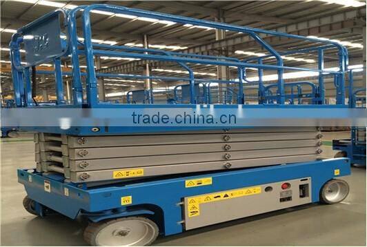 Full electric work platform scissor working platform lift table sel-propelled lifters with CE