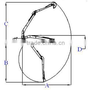 Long reach excavator arms