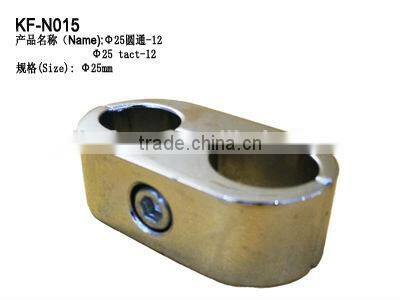 Metal rack fastener for round tube