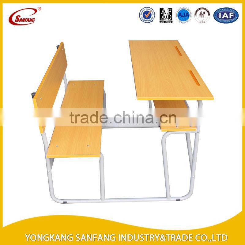 Multifunctional double school desk school desk and chair with Panel school desk and chair set