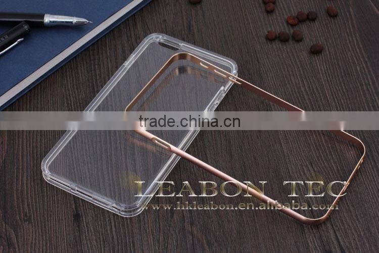 Ultra Thin Metal Aluminum Bumper with transparent tpu For iPhone 6 Metal Bumper