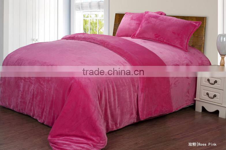 Super Soft Flannel Fleece Fabric Bedding Set/bedsheet made in china
