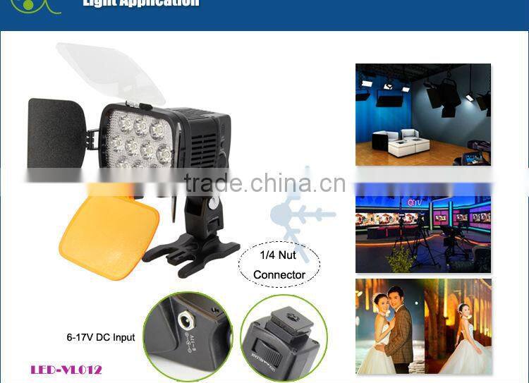 Professional VL-012 Video Shooting LED Light For DV Camcorder And Camera