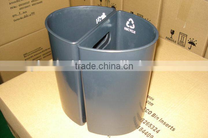 ABS fire resistant plastic twin dustbin for hotel