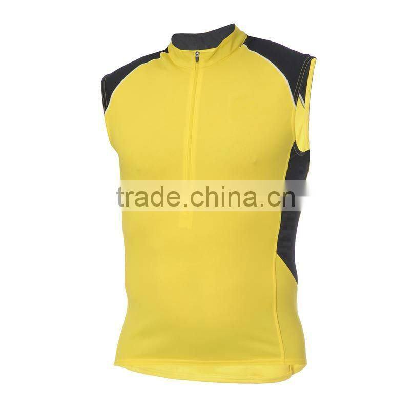 Mens Sleevless Half Zip Cycle Jersey
