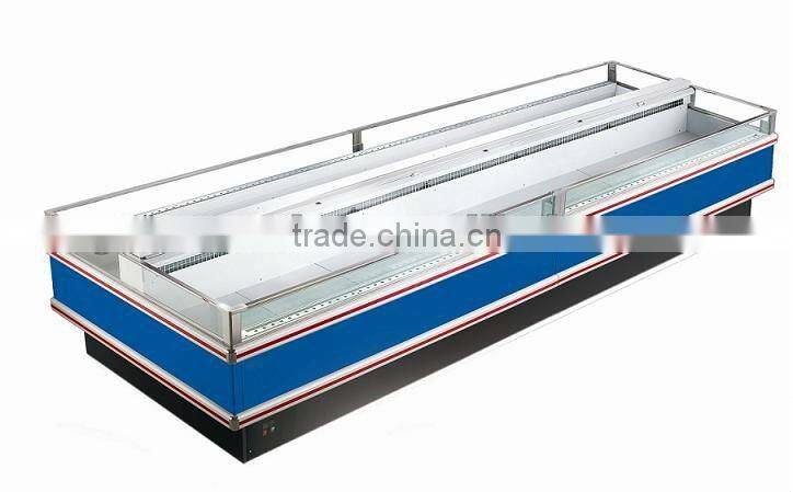 serve counter island freezer with sliding door on the top