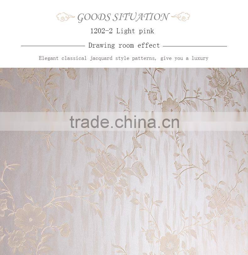 polyester non-woven compound jacquard wallpaper pvc wallpaper adhesive buy wallpaper