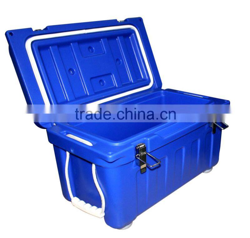 Rotomolded camping insulation ice chest cooler bin with FDA