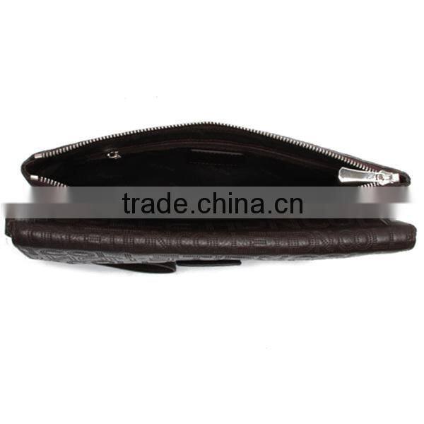 Letters pattern leather men clutch purse bags and wallets for business