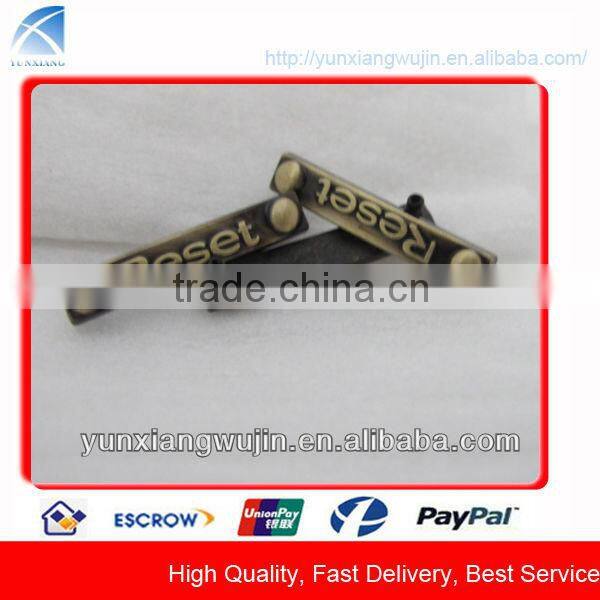 CD8078 Hot Sell Antique Brass Metal Brand Logo Denim Jeans