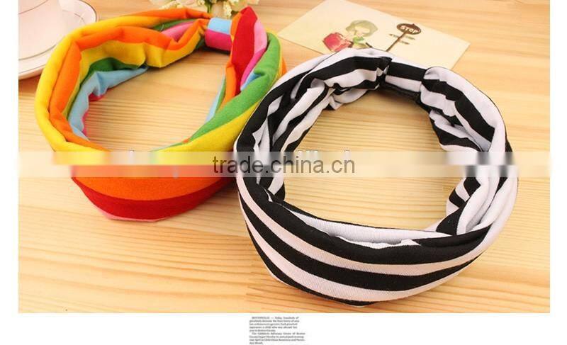 Hot Women Cotton Turban Twist Knot Head Wrap Headband Twisted Knotted Hair Band