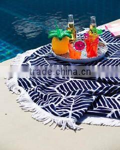 large round Beach Towel with tassels