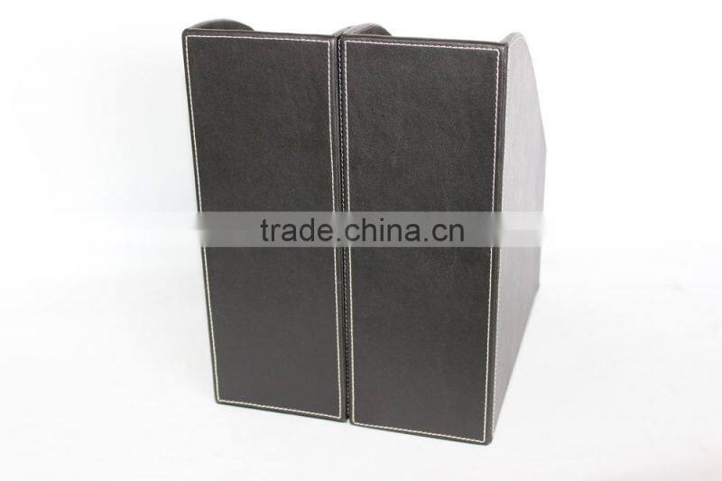High Quality Faux Leather Document File Box/Classical MDF File Holder