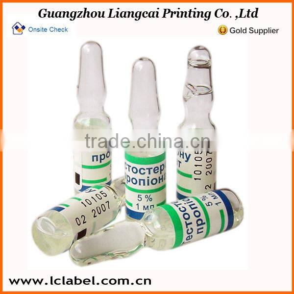 Small bottle sticker square ampoule label sticker