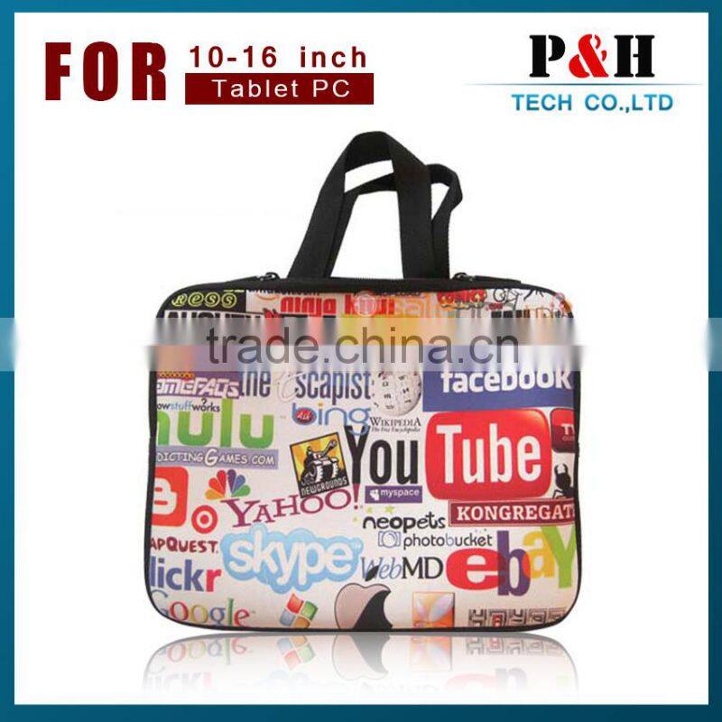 Wholesale Durable Waterproof Blue Neoprene laptop bags with handles