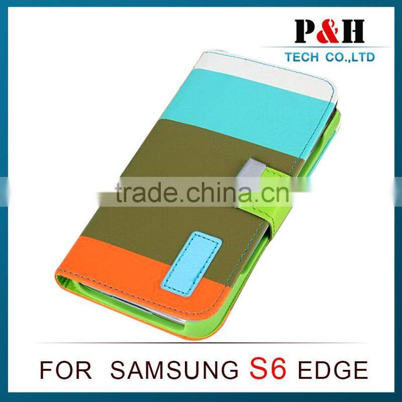 High qulity with cheap price Eco-friendly leather case for samsung galaxy s6 leather case