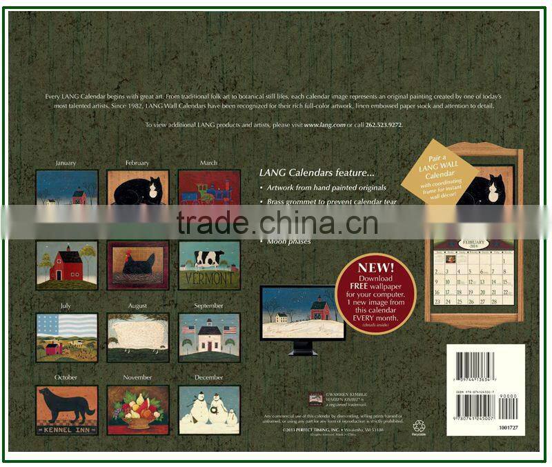 2014 Printable American Kitchen Wall Year Calendar