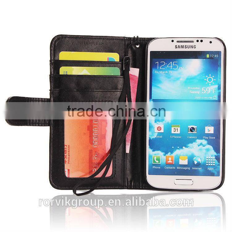 Crocodile Skin Grain PU Leather Case for samsung S4, With Stand Function