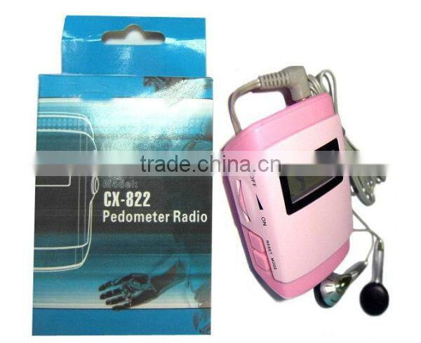 Multifunction Digital FM Radio Pedometer with Earphone