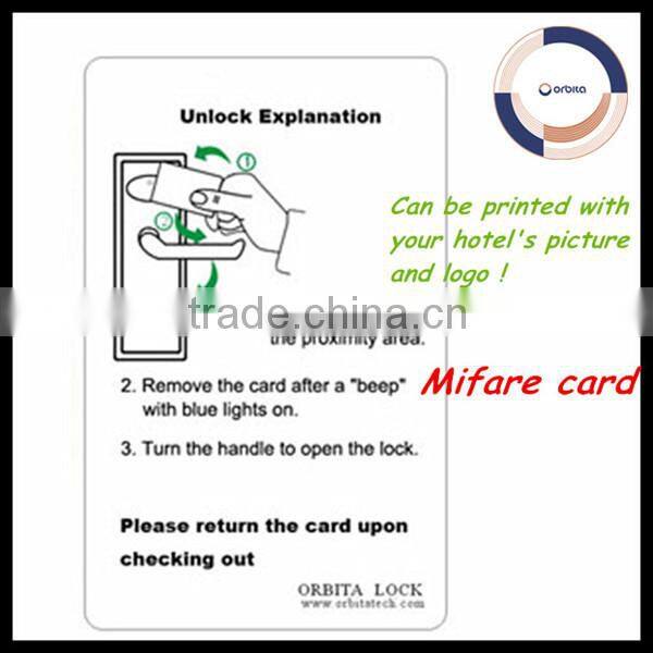 E3061 electronic key card lock with slim euro design and anti-panic function