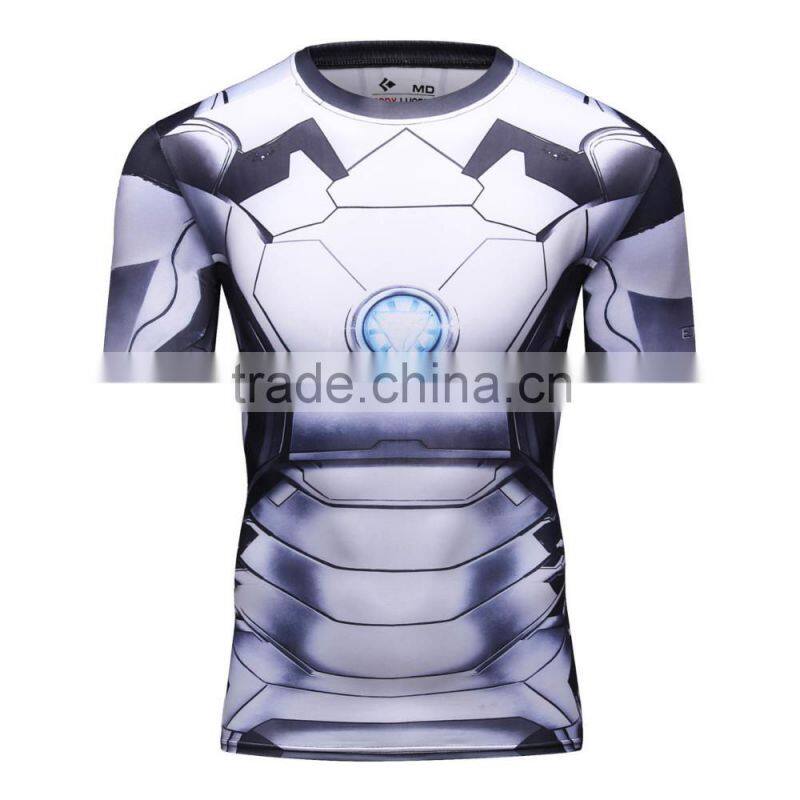 Men Avengers Super Hero Iron Man Captain America Clothes Short Sleeve 3D Printing t shirt