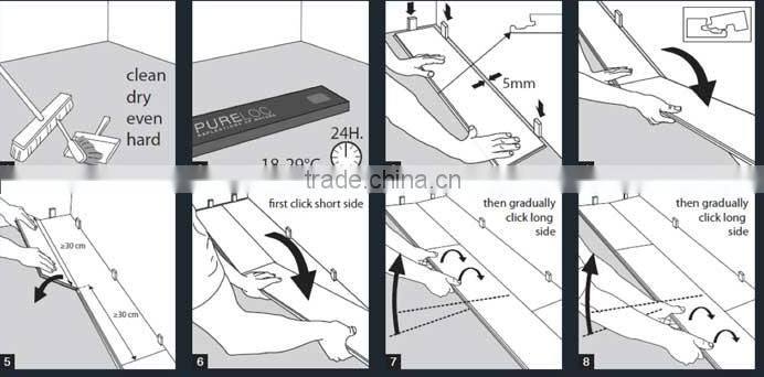 High Quality Non-slip PVC click lock Vinyl flooring Plank