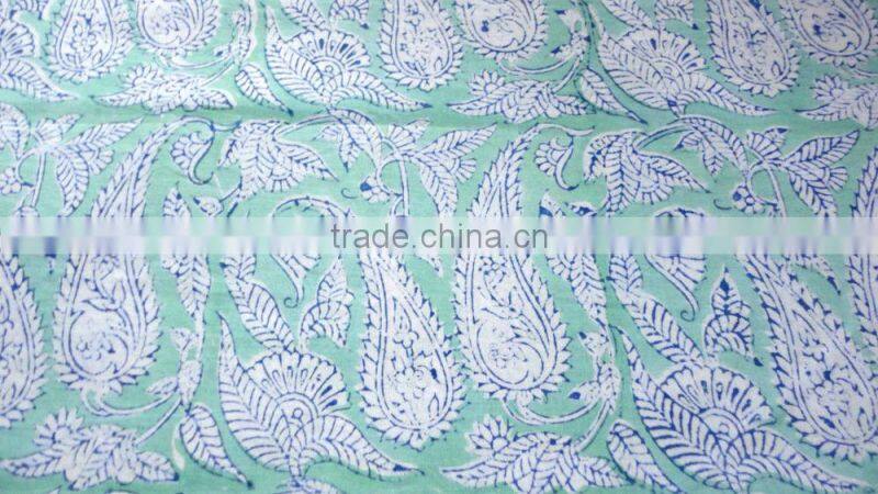 RTHCFC-13 Hand Block Cotton Flower Printed fabric Manufacturer wholesaler Jaipur