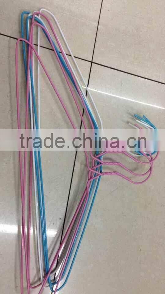 Laundry pvc coated metal wire hanger wholesale